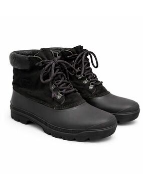 Size 13 Vintage Sorel Leather Black Winter Boots